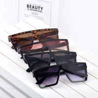 2022 vintage male flat top sunglasses men brand black square shades uv400 gradient sun glasses for men
