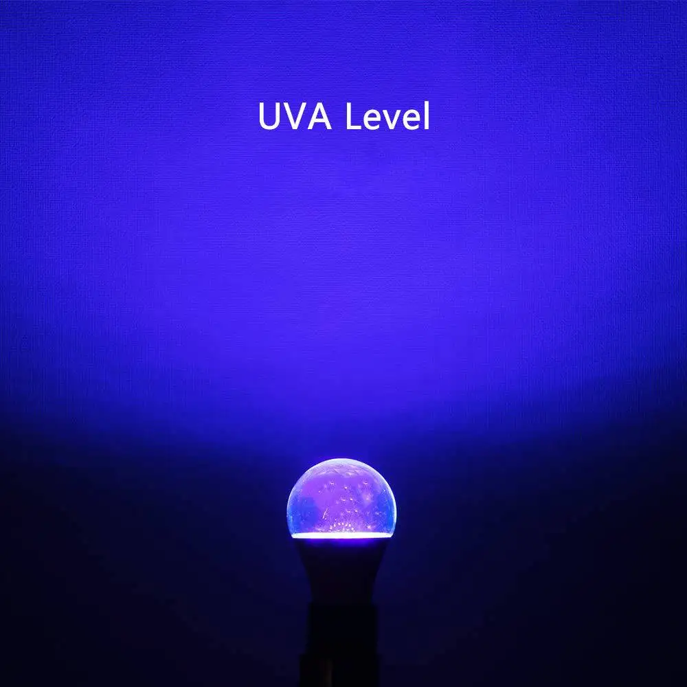 УФ-лампа E27 9 Вт УФ светодиодный светодиодная лампочка черная фиолетовая