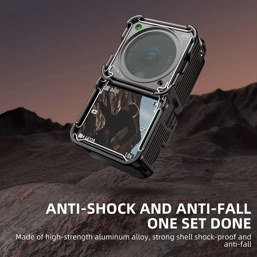 

Aluminum Alloy Metal Cage for DJI Action 2 Magnetic Frame Case Cage Anti-shock Anti-fall Protective Housing