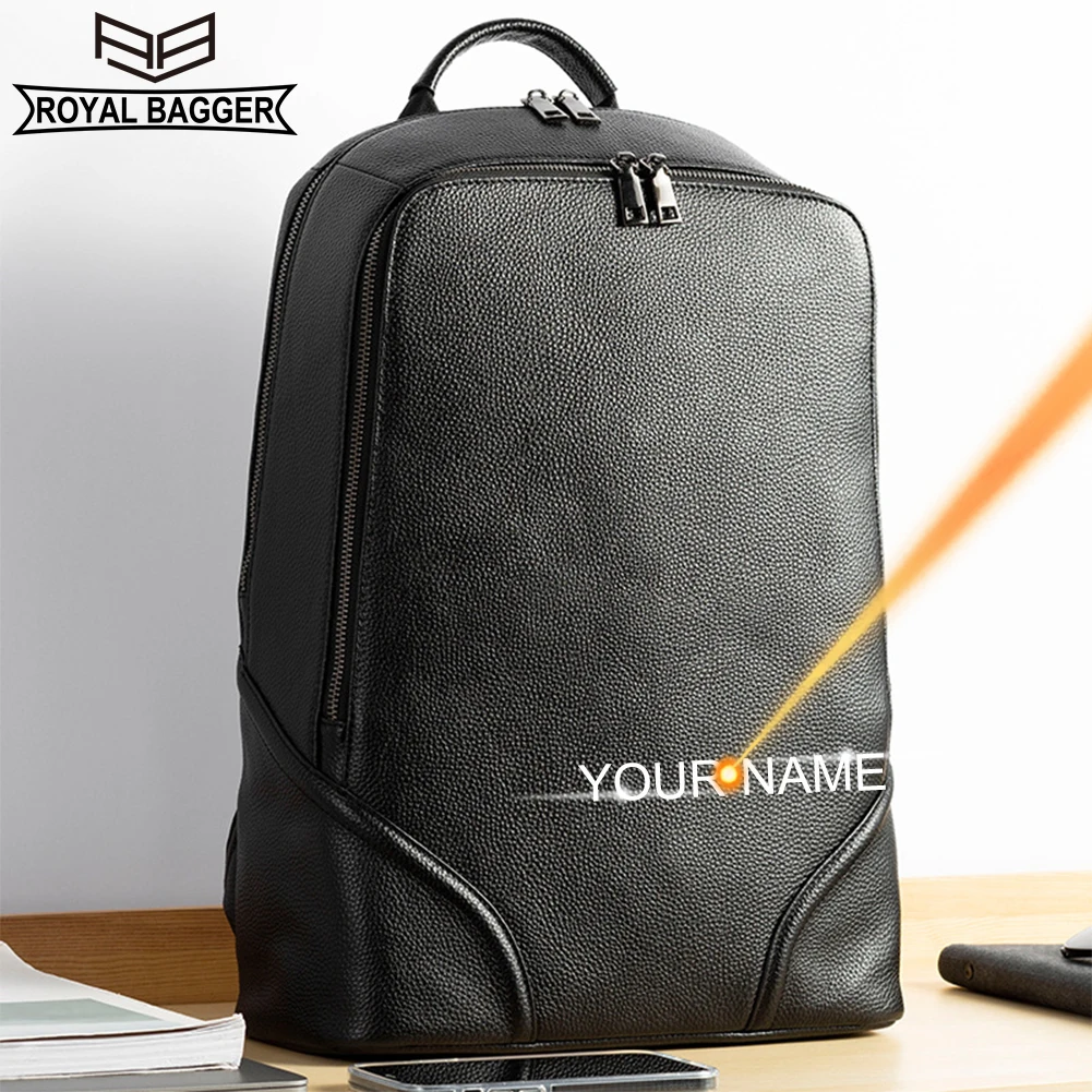 

Мужской деловой рюкзак из натуральной коровьей кожи, с дышащей спинкой