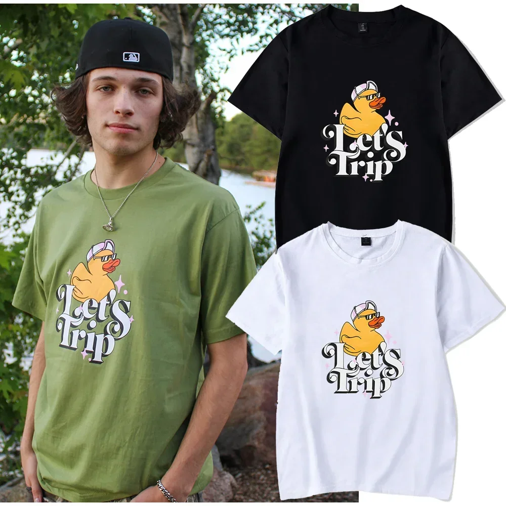Футболка Sturniolo Triples TEE Merch LETS TRIP DUCK с узором триплеты круглым вырезом унисекс