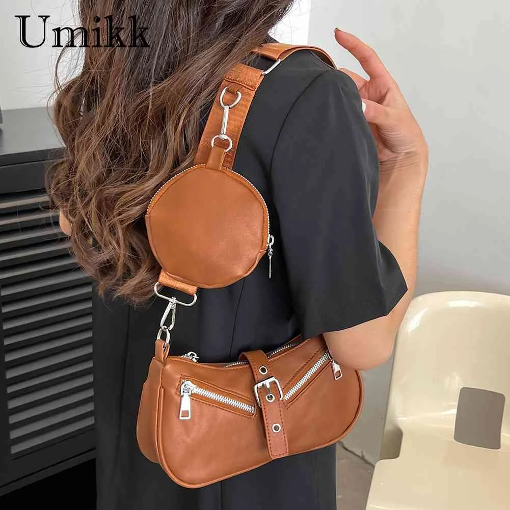 

Women Handbags Totes Fashion Gothic Crescent Bag Solid Color Y2K for Lady Girl High-quality Adjustable Shoulder Bag for Vacation