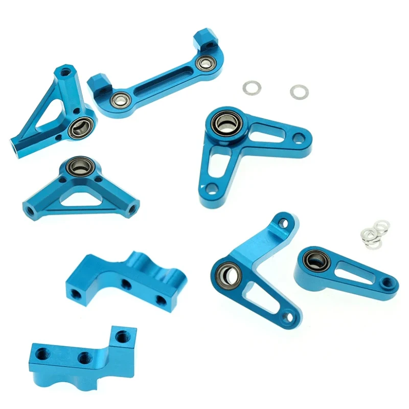 RC Car TAMIYA Aksesoris Upgrade TD4 Logam Lengan Kemudi Gandar Dasar Rocker Set Melengkung