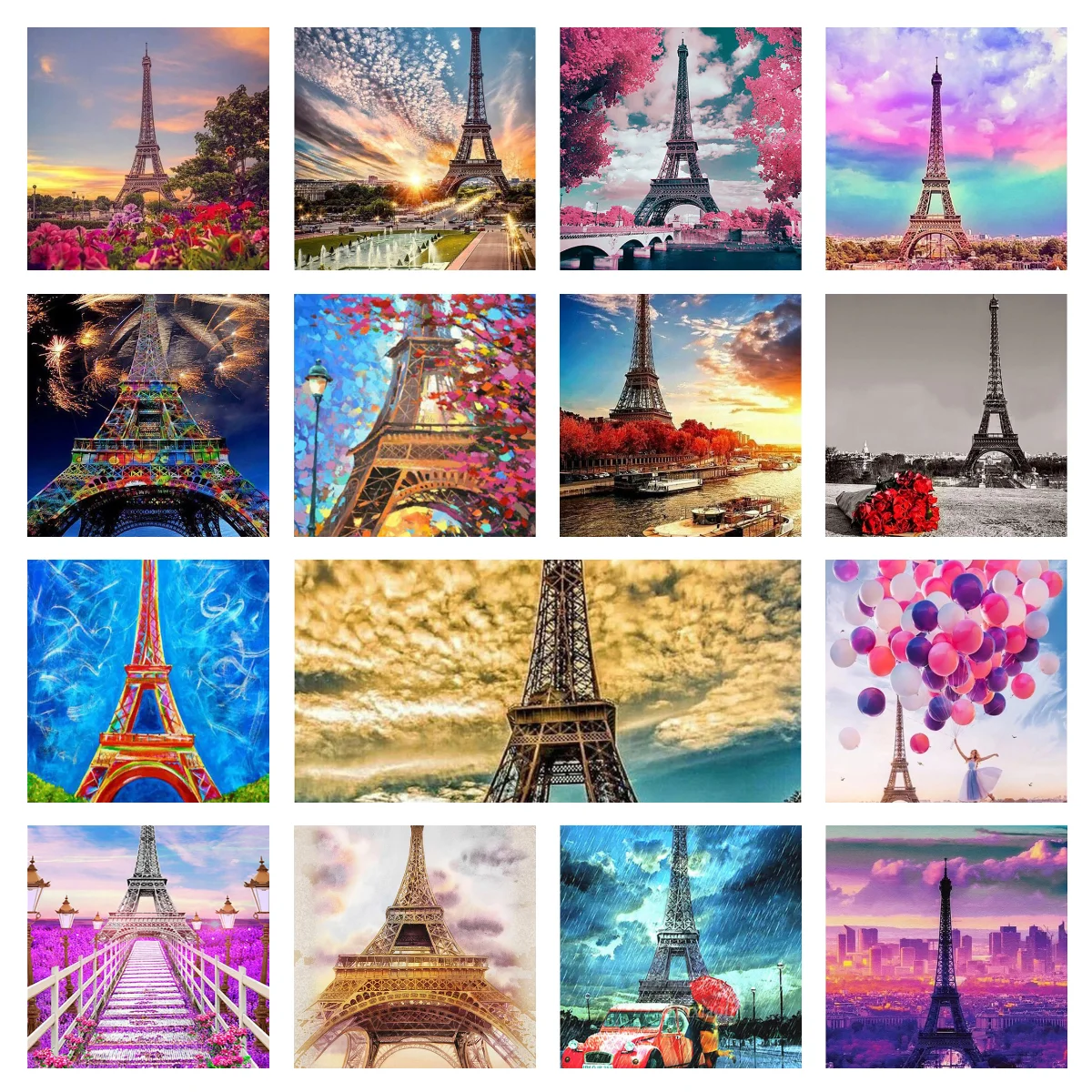 

5D Diy Diamond Painting Paris Tower Landscape Architecture Cross Stitch Mosaic Picture Decorative Embroidery Diamond Home Gift