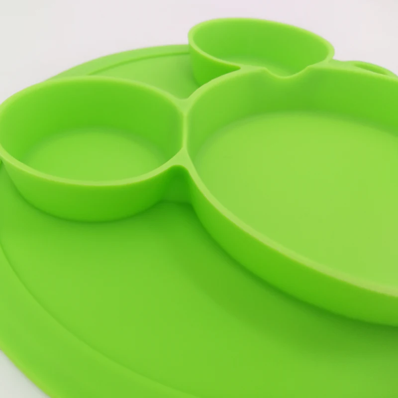 Plate for Kids with Silicone Baby Bowl Suction BPA Free Feeding Tableware Children Dining Dishes |