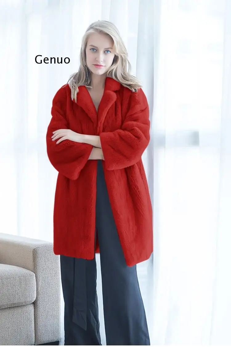 Зимняя женская куртка однобортное пальто из искусственного меха ягненка теплое