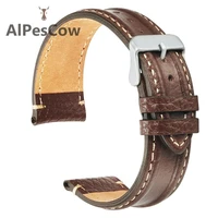 mens leather watch bracelet luxury cowhide wrist band watch 20mm 22mm