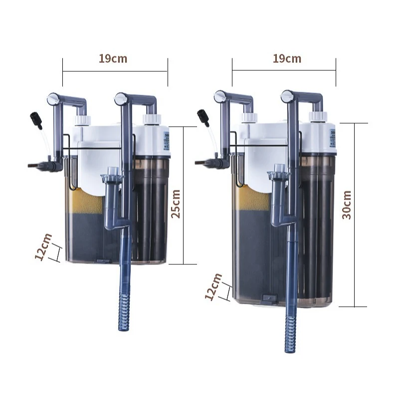 Внешний бесшумный фильтр для аквариума настенный с ведром маленький внешний