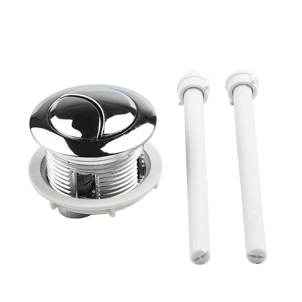 

Toilet Push Button Toilet Durable ABS Double Crescent Shape 2 Rods Dual Push Button Flush Toilet Water Tank 38/48/58mm
