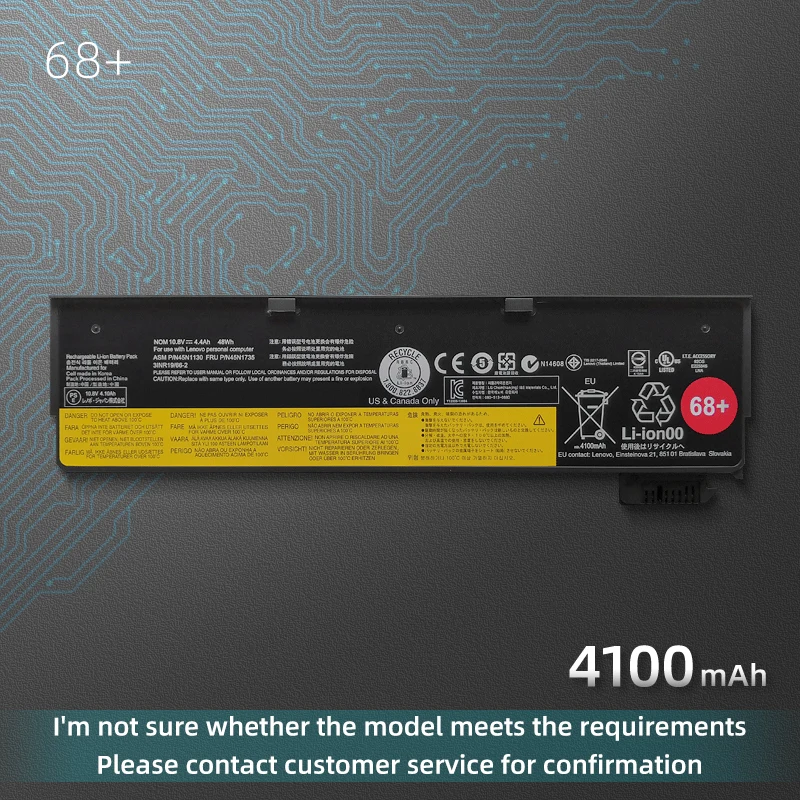 

Аккумулятор RZBX для ноутбука Lenovo Thinkpad L450 L460 L470 W550 K2450 00HW033 121500152 121500213 45N1124 45N1126 45N1136