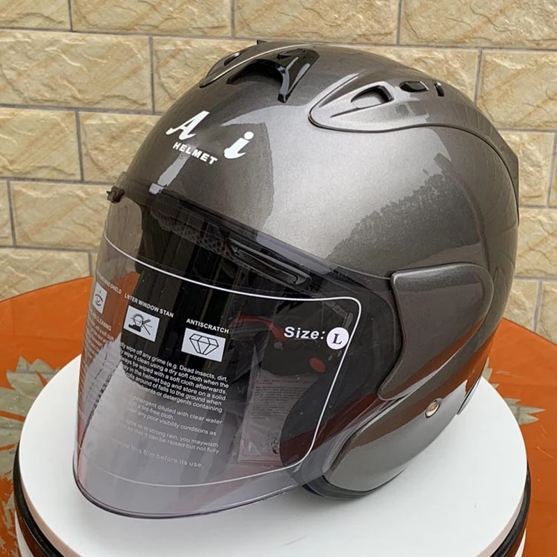 Мотоциклетный шлем RAM4 полуоткрытый в стиле ретро | Автомобили и мотоциклы