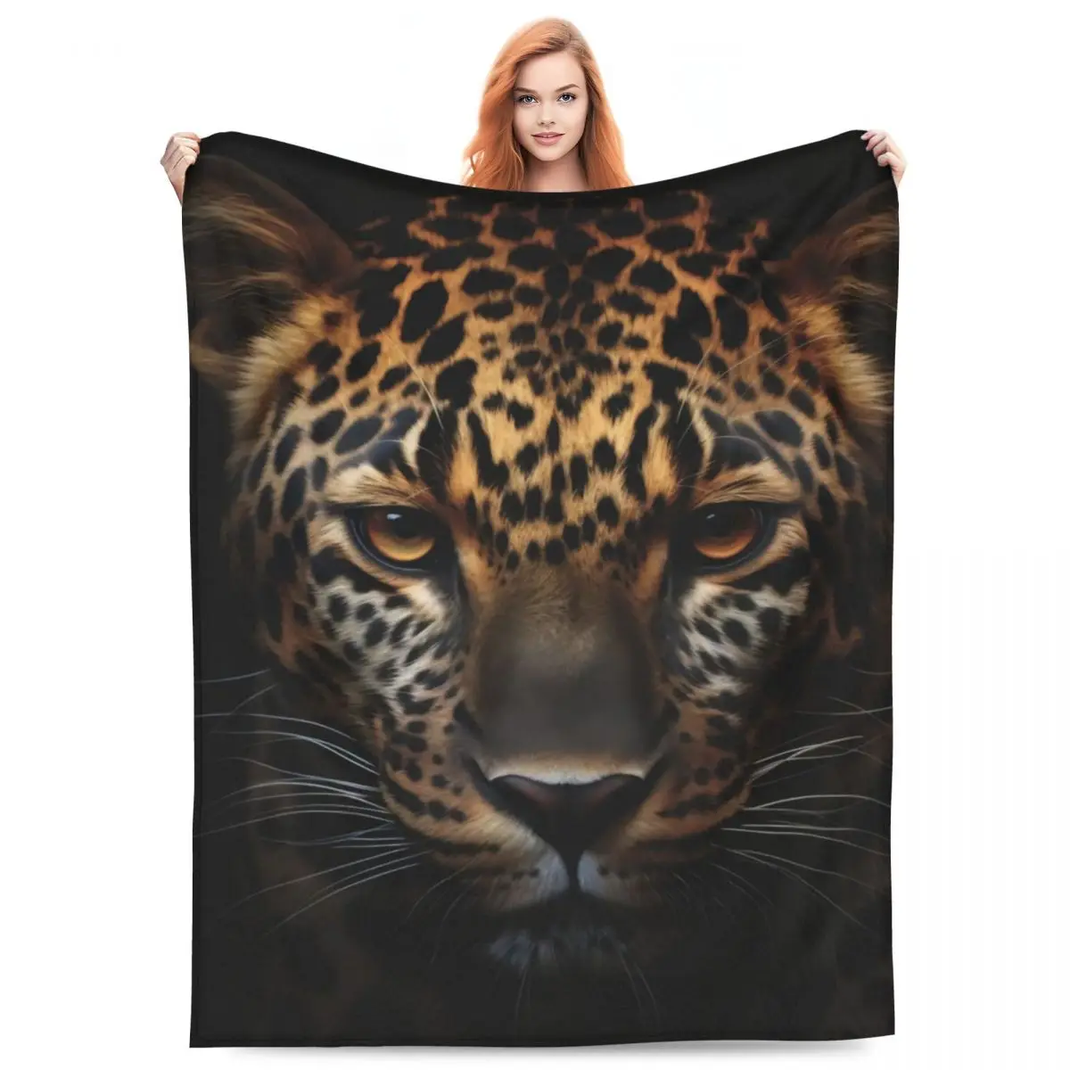 Одеяло с леопардовым принтом всесезонное покрывало гепардовым животным не