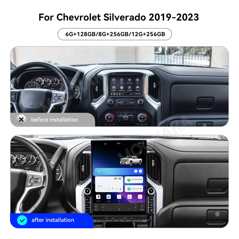 16.2-дюймовый автомобильный мультимедийный плеер на Android для Chevrolet Silverado 2019~2023, автомобильная магнитола с GPS-навигацией, CarPlay, Auto DSP, головное устройство (art.: 3920d9646c207) - 3920d9646c207