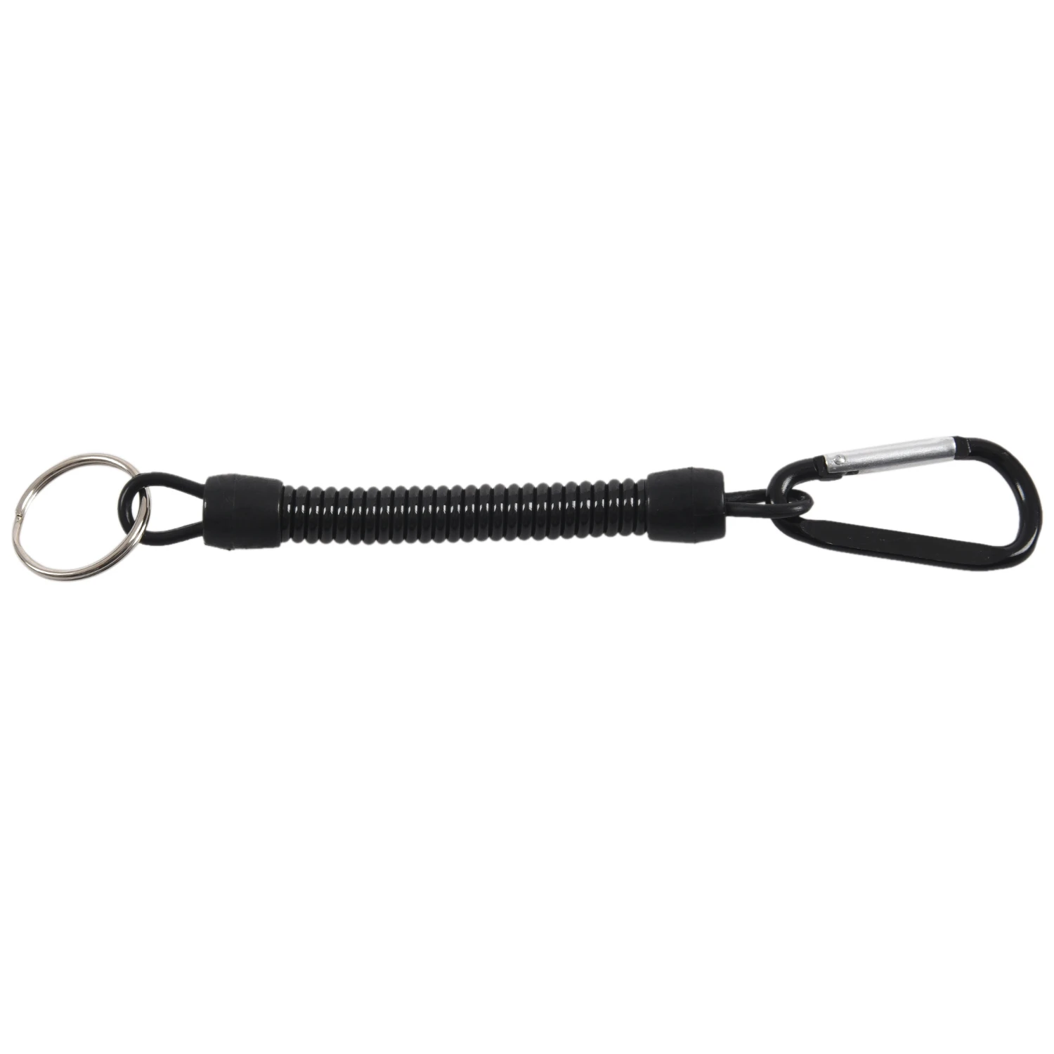 

Key ring with carabiner and spiral cable 13 cm random color