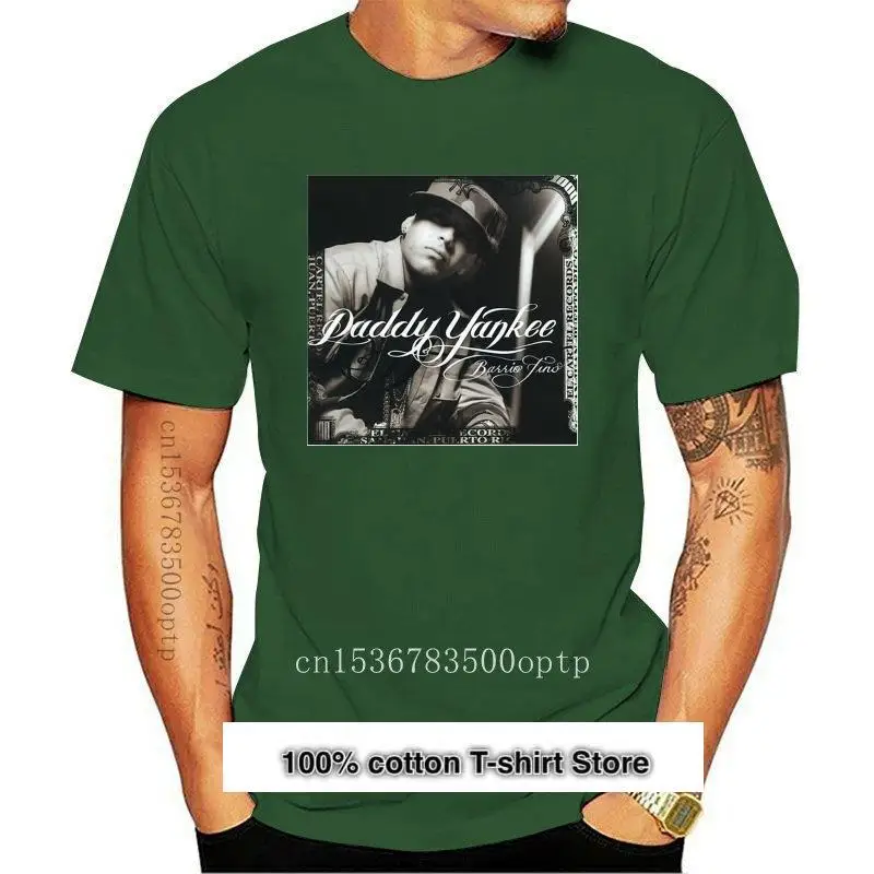 

Camiseta de manga corta con cuello redondo para hombre, camisa informal de algodón con estampado de letras Daddy Yankee, nueva