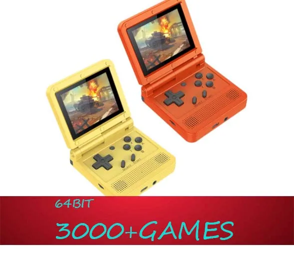 

V90 Mini Handheld Game Player Retro Flip Pocket Gaming Console 3.0 inch Video Game Console with 3000+ Classic Games Kid Gift