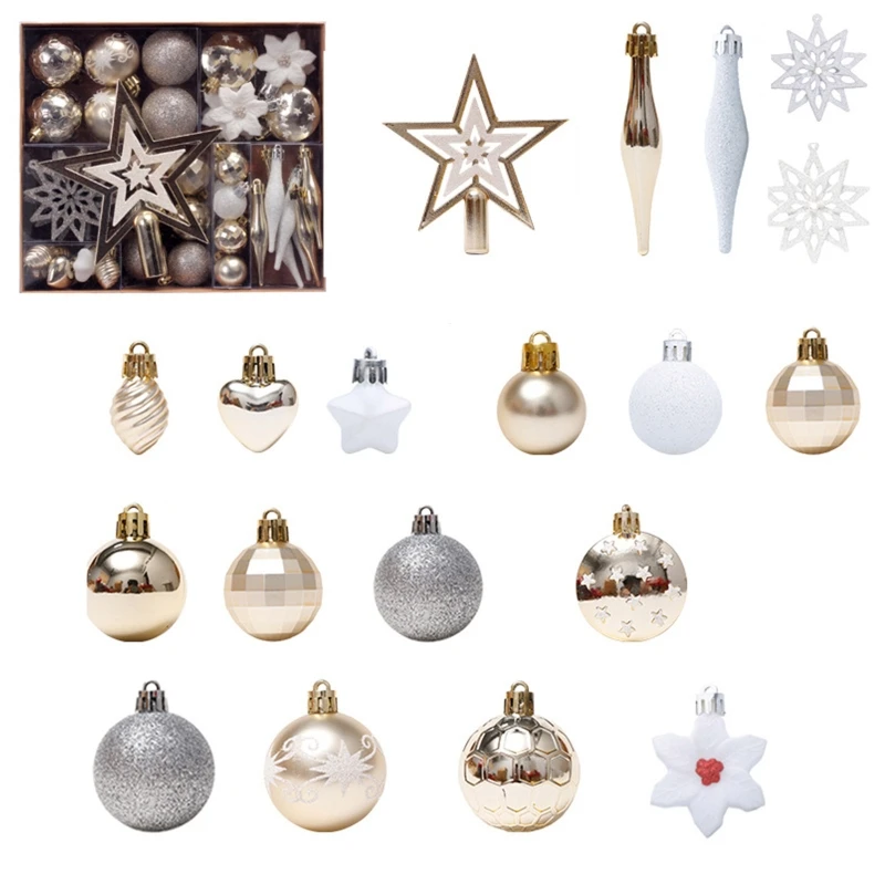 

Christmas Balls Ornaments Decor Pendants Shatterproof Christmas Tree Baubles
