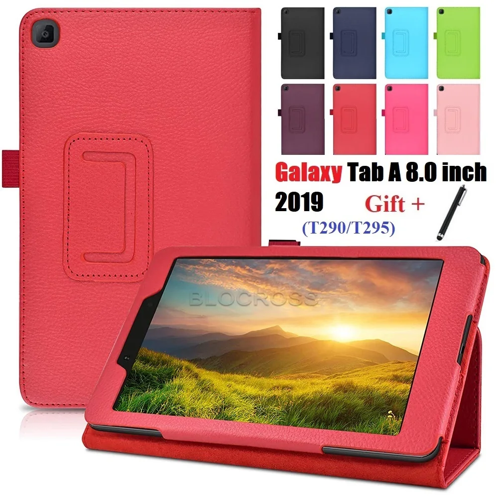 

Чехол для Galaxy Tab A 8,0 2019 T290 T295, чехол-книжка для осветительной стойки, чехол для 10,1-дюймового Galaxy Tab A 8 Φ (Wi-Fi)