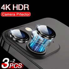 Protector de lente de cámara de vidrio con marco de Metal, cubierta completa para iPhone 13 12 Mini, Protector de cámara para iPhone 11 12 13 Pro Max