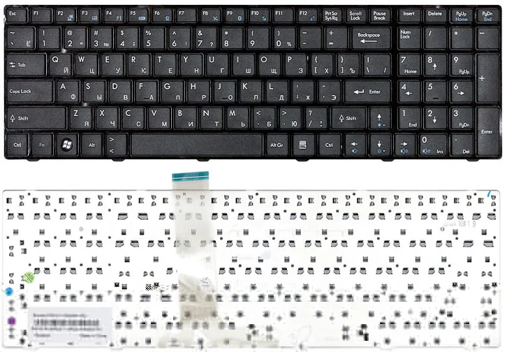 Клавиатура для MSI FX600MX черная с рамкой|Клавиатуры замены| |