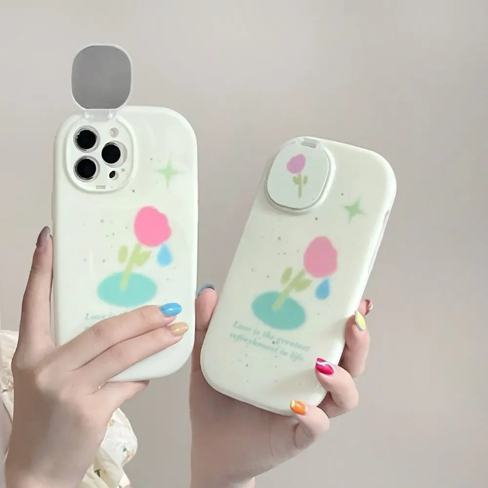 

Чехол для iphone 13, масляная живопись, смайлик, цветок, невидимый браслет, кронштейн, чехлы для телефонов iPhone 13 12pro Max, защитный чехол