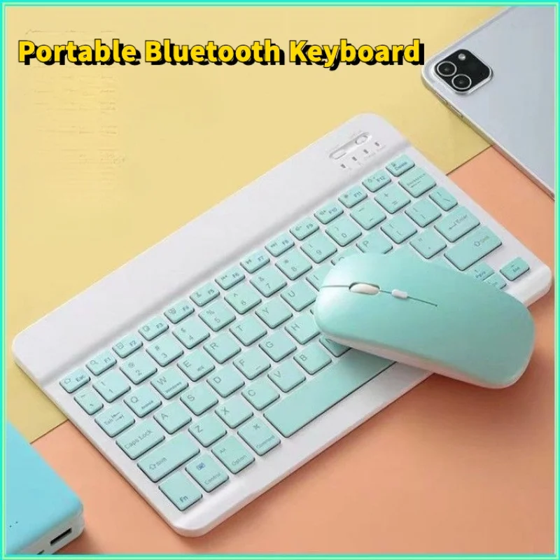 

Bluetooth-клавиатура для телефонов и планшетов, беспроводная клавиатура, совместимая с Huawei, Xiaomi, Apple, ноутбуки, бесшумная клавиатура