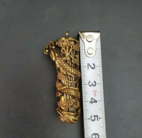 Античная бронзовая коллекция деловая подвеска-колонна с процветающим драконом