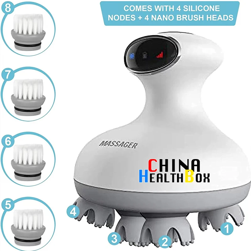 

Лучший Электрический массажер для головы и тела для людей и домашних животных, собак, кошек, расслабляющий многорежимный спа-массажер для лица HealthBox