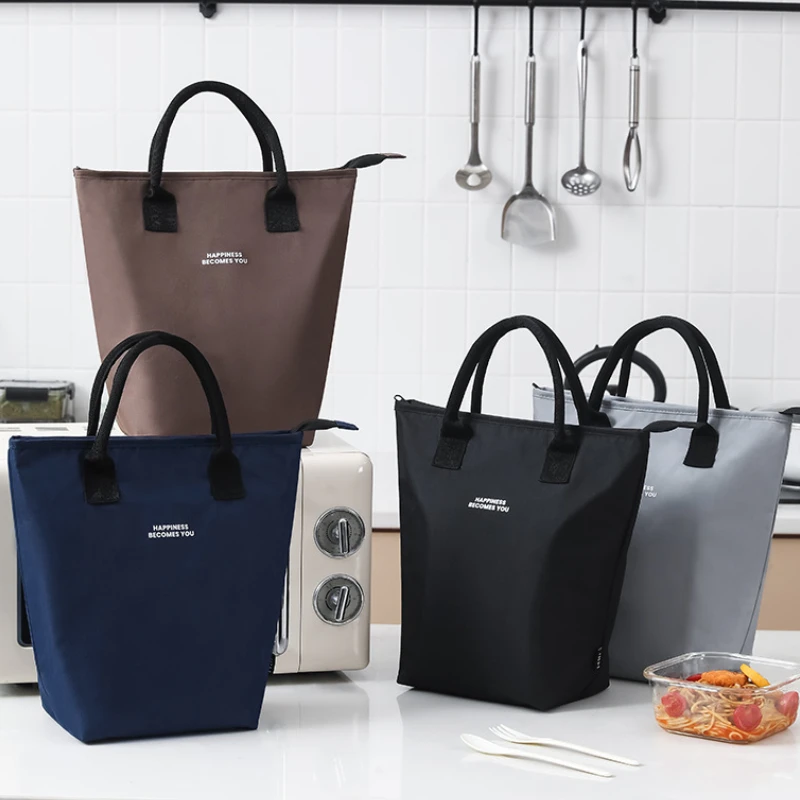 

Вместительные сумки для ланча из ткани Оксфорд, ручные сумки для еды и напитков, теплоизоляционная сумка-холодильник для работы, школы, пикн...