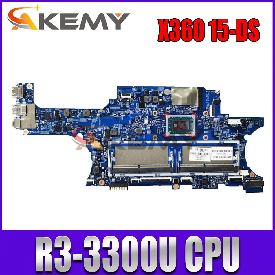 

18747-1 448.0GB28.0011 For HP ENVY X360 15-DS Laptop motherboard L53873-601 L54920-601 46M.0GBMB.2B01 W/ R3-3300U CPU Mainboard
