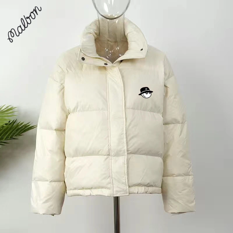 

Women's Golf Clothing 2022 Women's Golf Wear Winter Down Coat Golf Jacket Cardigan 90 White Duck Down Malbon Golf Windbreak