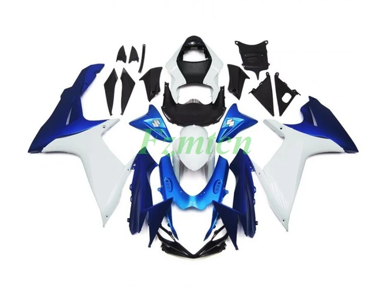 

Новинка обтекатели ABS JP комплект подходит для Suzuki GSX-R 600 750 K11 L1 L2 2011 2012 2013 2014 2015 2016 2017 2018 Комплект кузова белый синий