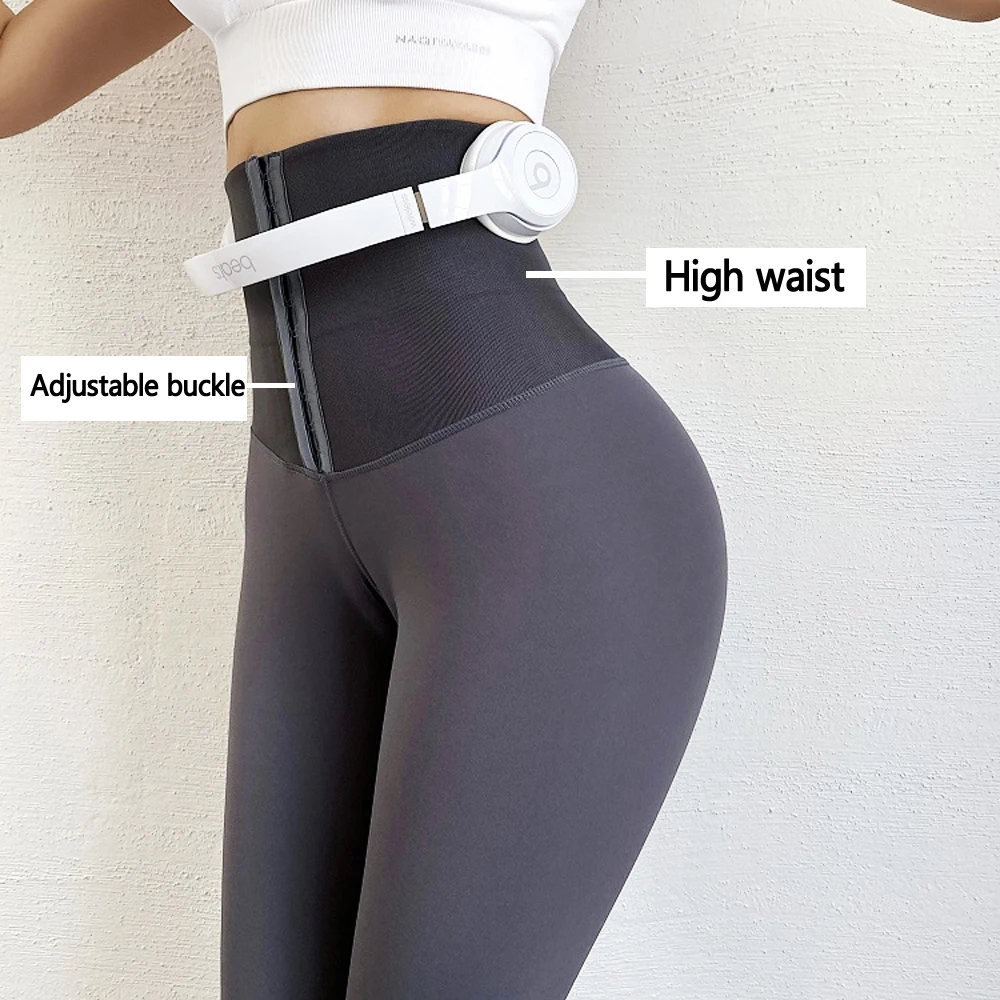 

NINGMI Yoga Pants High Waist Trainer Sports Leggings Women Push Up Yoga Shorts Seamless Fitness Clothing Female Slimming Tights
