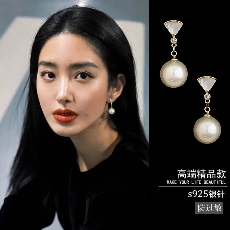 

Euramerican Earrings Bridal Earrings 2022 New Fashion Temperament Retro Short Earrings Pearl High Sense Earrings Female