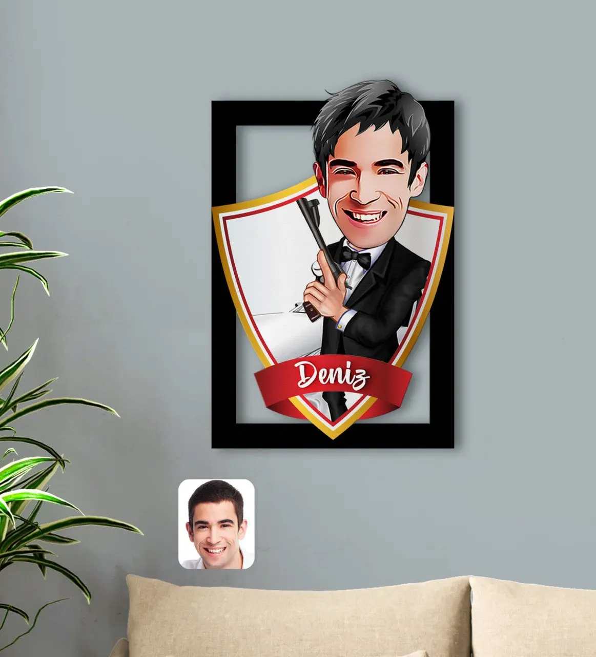 

Персонализированный является мужским агентом карикатура 3D Дерево