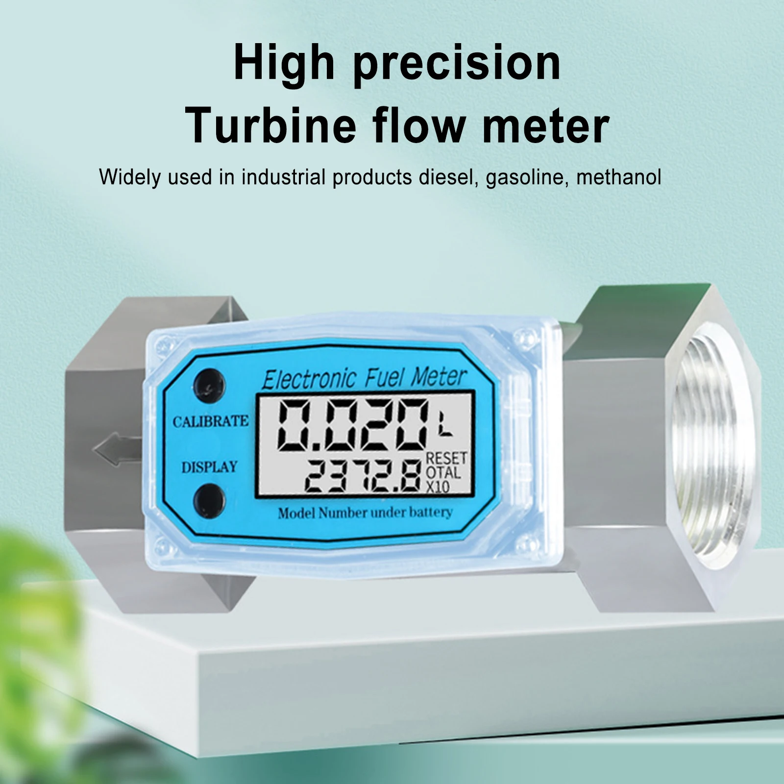 

Turbine Electronic Flow Meter Portable Digital Turbine Flowmeter Electronic Stainless Steel Digital Liquid Flow Meter PCB