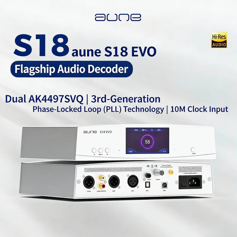 Фото AUNE S18 Evo Dual AK4497 Флагманский аудиодекодер высокого класса Hi-Fi с балансным ЦАП, Bluetooth, коаксиальным и оптическим входами, DSD №1