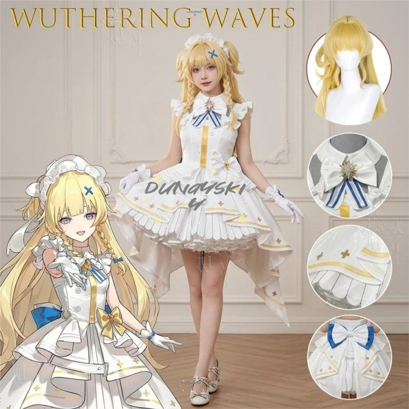 Фото Платье Danya из аниме Wuthering Waves, костюм Solar5 для дня рождения, индивидуальный костюм для женщин, одежда для вечеринки на Хэллоуин №3