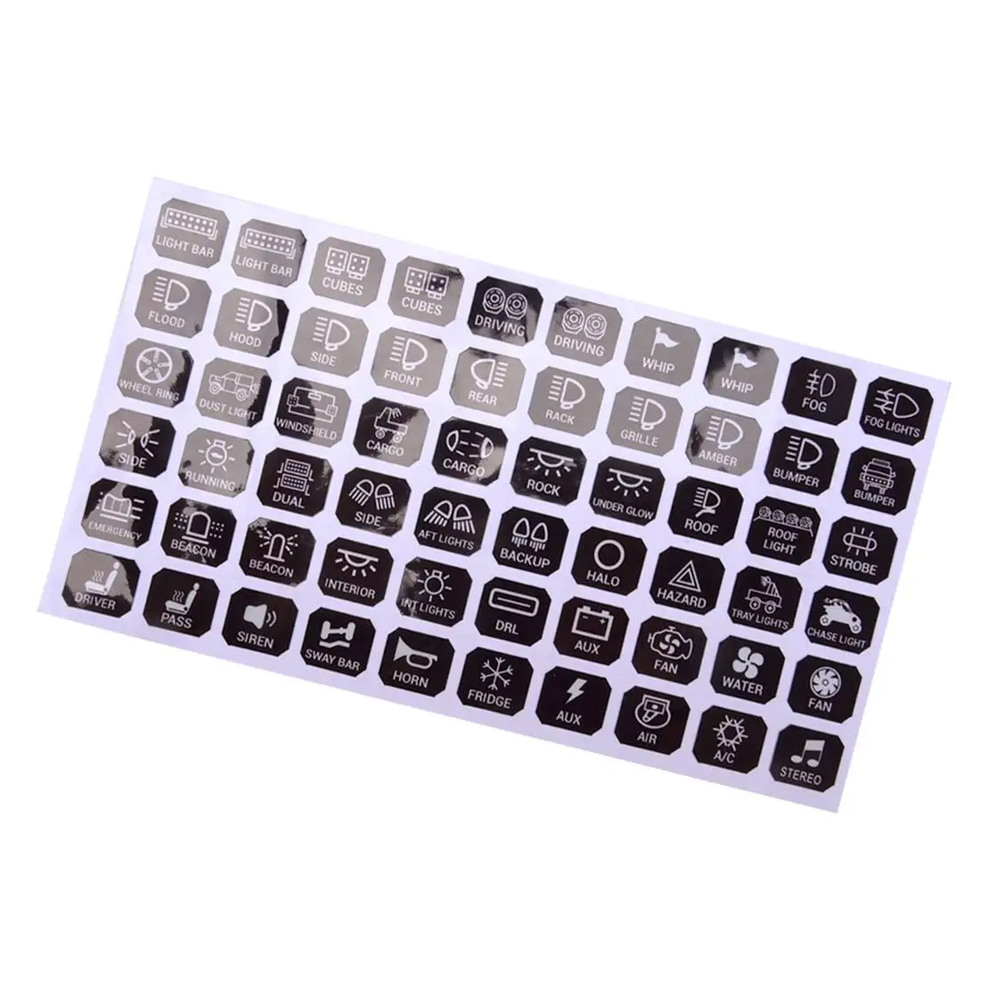 240 шт. наклейка на панель переключателя лампы для автофургона черный пластиковый