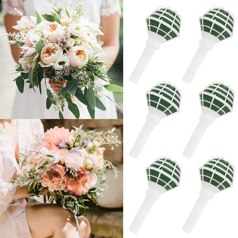

1/3pcs Foam Floral Handle Bouquet Holder Wedding Party Flower Decoration DIY Flower Arrangement Holder Base