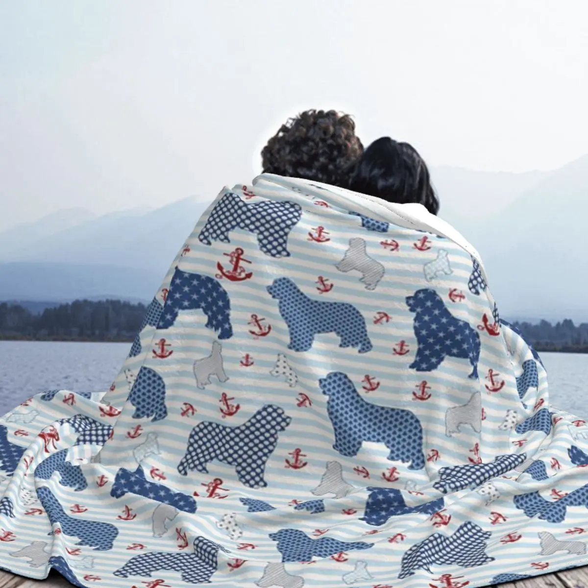 Домашнее коленное одеяло морской тематики Newfie парные одеяла индивидуальное