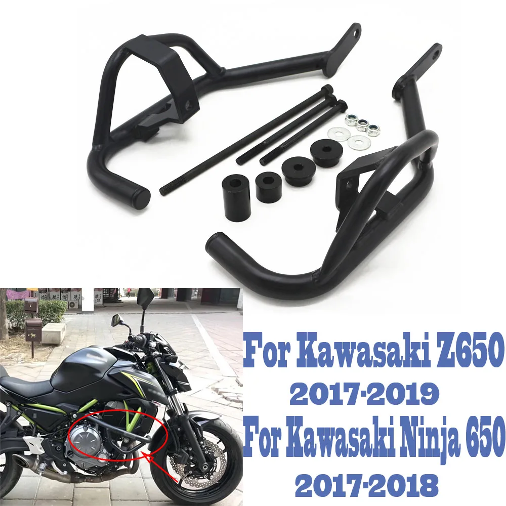 

For Kawasaki Z650 Ninja 650 Ninja650 2017 2018 2019 Motorcycle Front Guard Bars Protector Frame Engine Bumper Guard Crash Bar