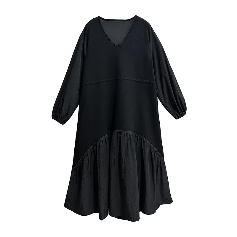 GetSpring женское платье 2024 осеннее темпераментное универсальное лоскутное с