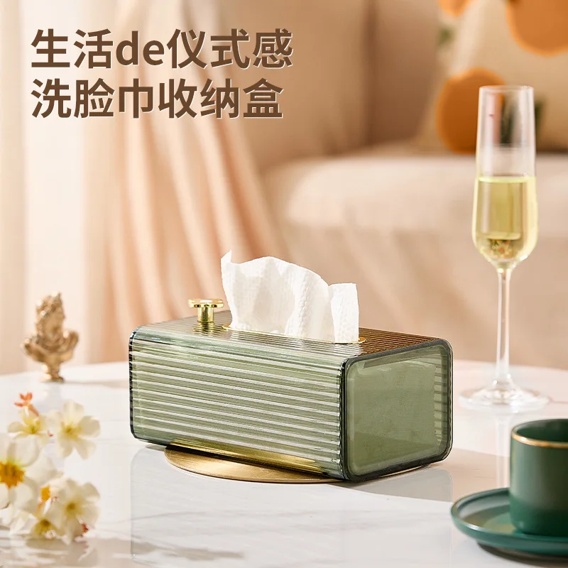 

Household Napkin Holder Bathroom Tissue Boxes Kitchen No Punching Organizer Storage Box Desktop Living Room For Napkins Paper