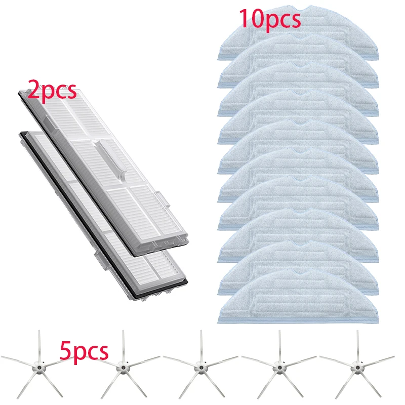 

High Quality Hepa filter Mopping Cloths Side brush for Xiaomi Roborock T7S T7plus T7Splus S7 Mopping Cloth Spare Parts