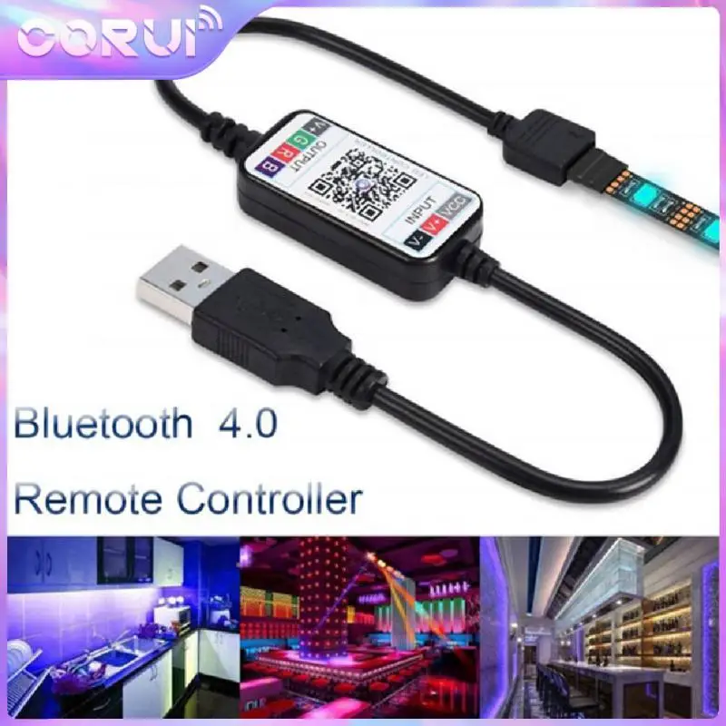 

Corui Mini Bluetooth 4.0 Smart Remote Controller 5-24V RGB LED Strip Light Controller USB Cable Phone APP Smart Light Controller
