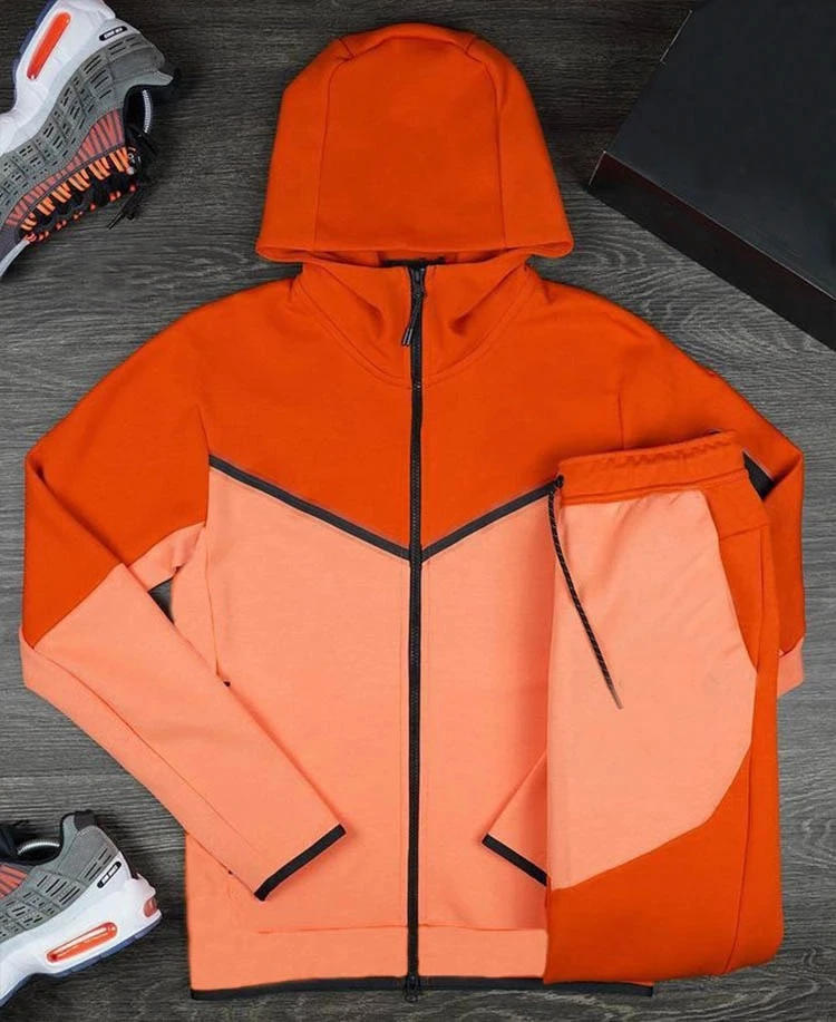 

Men's Hooded and Sweatpants Two Piece Trendy Trendy Casual New Fall Collection Loose Tracksuits Zip Sweatshirts and Sweatpants