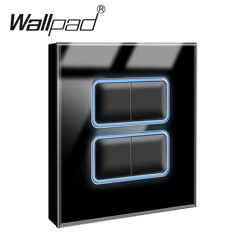 

1 2 3 4 Gang 1 Way 2 Way 86 EU UK On oFF Light Switch with LED Wallpad Crystal Glass Switches 16A AC 110V-220C Power USB Outlet
