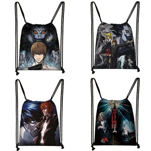 Аниме Death Note Shinigami Ryuk сумка на шнурке для женщин японская манга легкие рюкзаки Yagami L для девушек сумка для хранения обуви в подарок