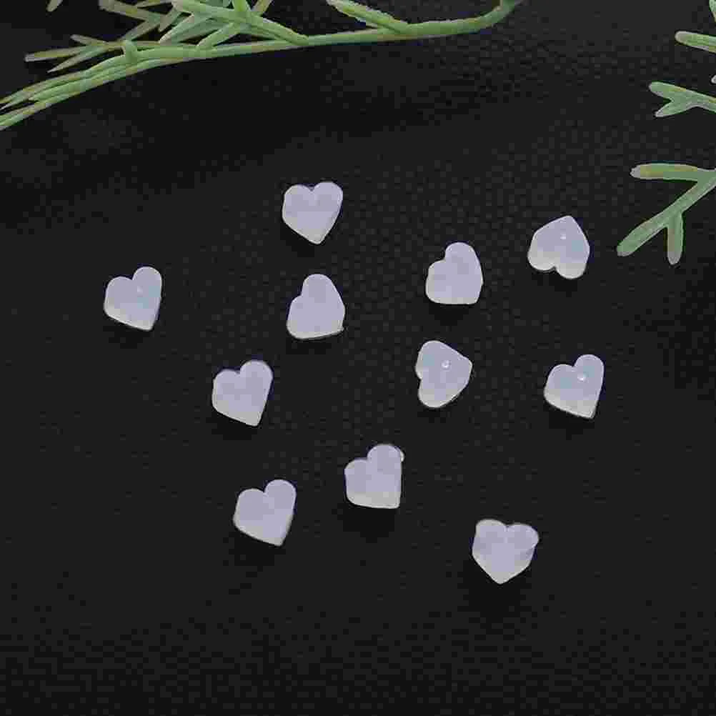 

100 Pcs Silicone Heart Earplugs Earrings Backs Stud Locking Non-slip Earstud Making Accessories Silica Gel Stopper